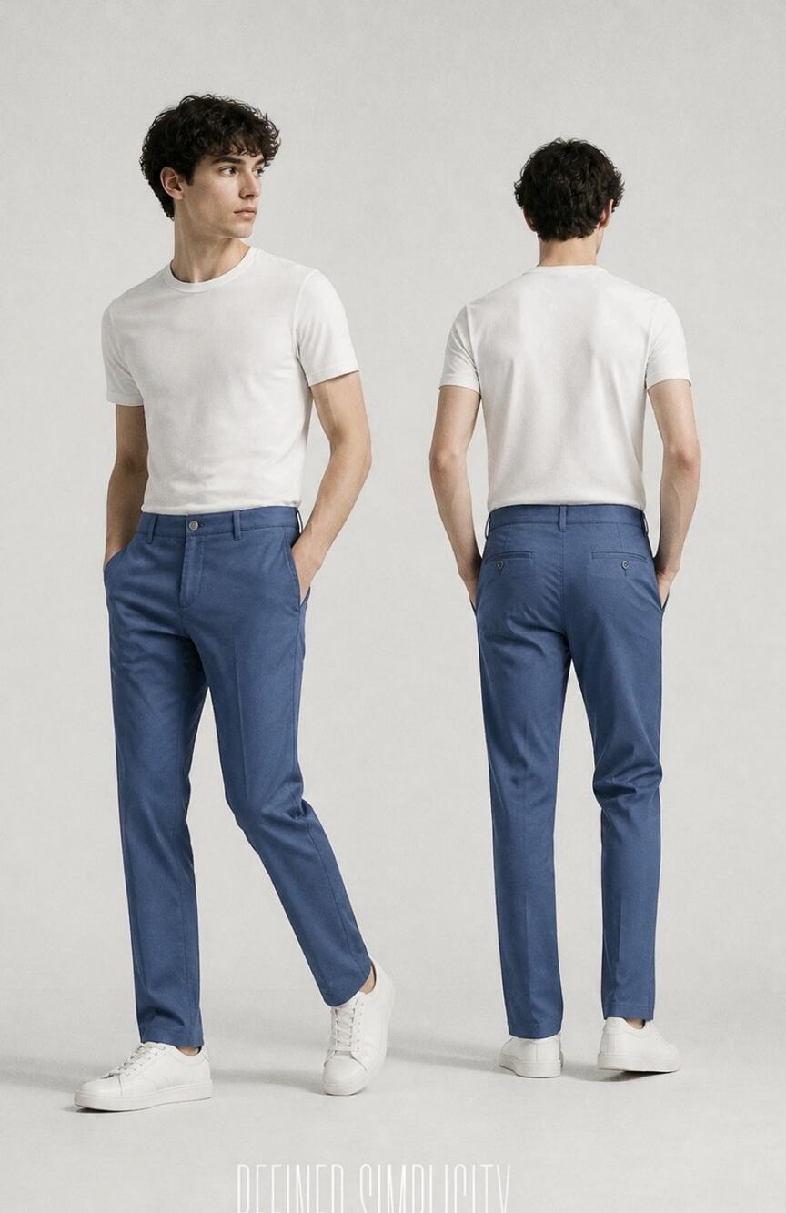 Twillory Performance Tailored Fit Pants Navy Blue Chinos Stretch Mens 33x28